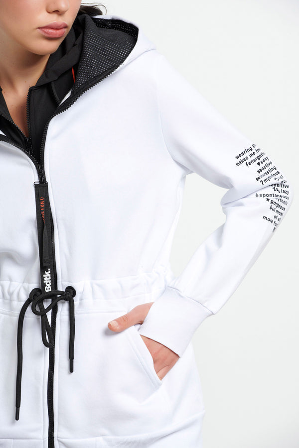 Women’s ‘MORE FUN’ zip sweater