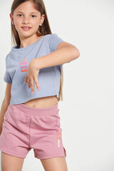 Kids’ cropped t-shirt and shorts set for girls