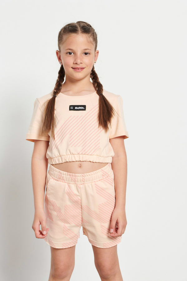 Kids’ "PIEDDEPOUL" loose fit bermuda shorts for girls