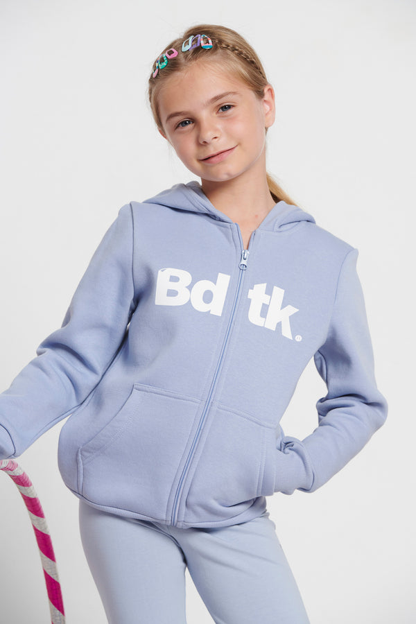 Kids Bdtk hooded zip sweater for girls…