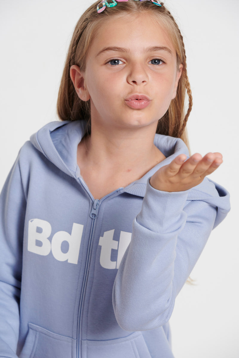 Kids Bdtk hooded zip sweater for girls