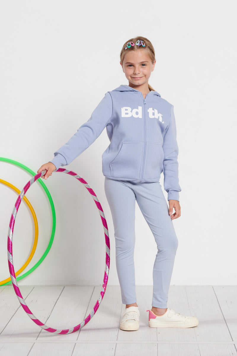 Kids Bdtk hooded zip sweater for girls