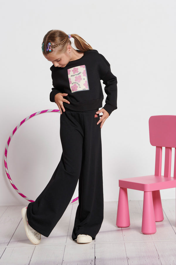 Kids bdtk high waisted loose joggers for girls