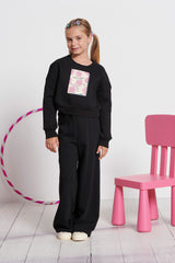 Kids bdtk high waisted loose joggers for girls