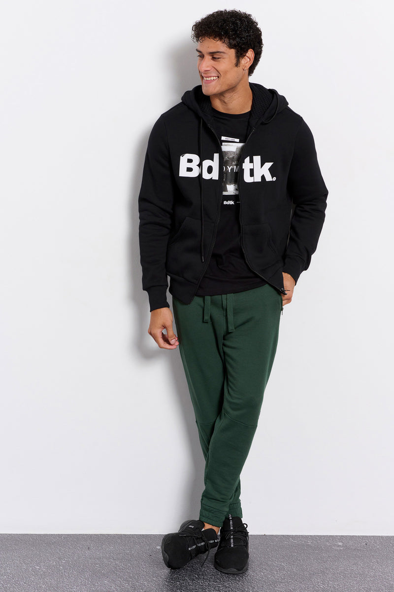 Men's Bdtk hooded zip sweater