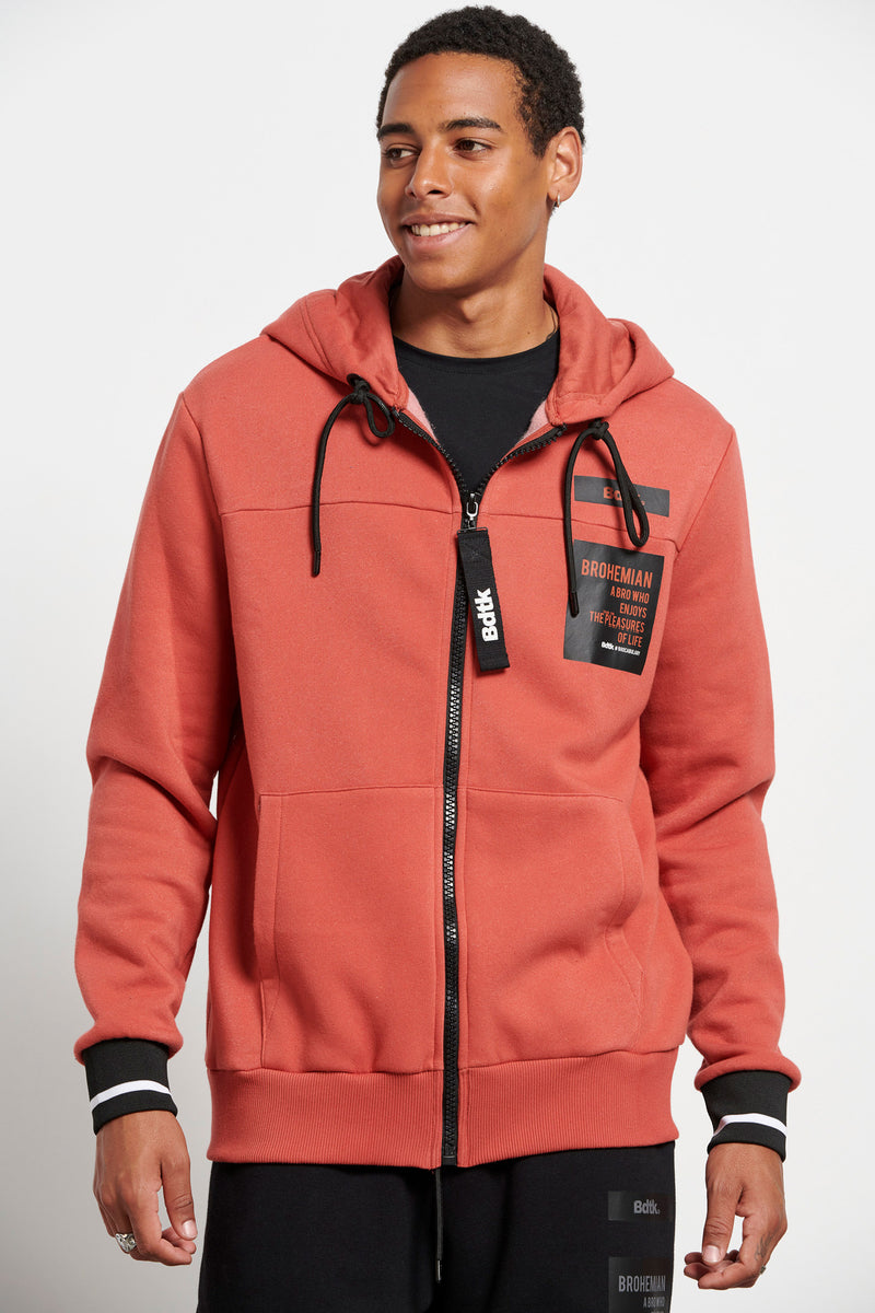 Men's hooded zip sweater `BROHEMIAN`