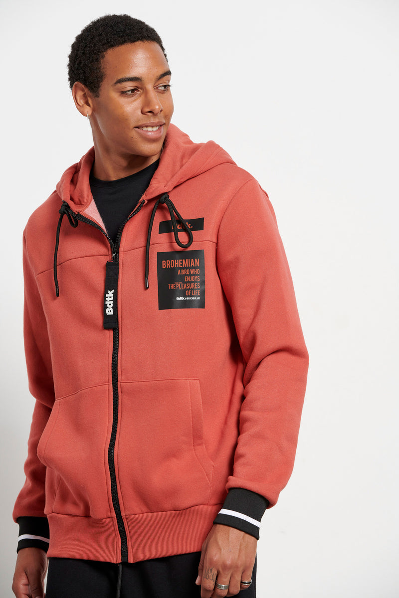 Men's hooded zip sweater `BROHEMIAN`