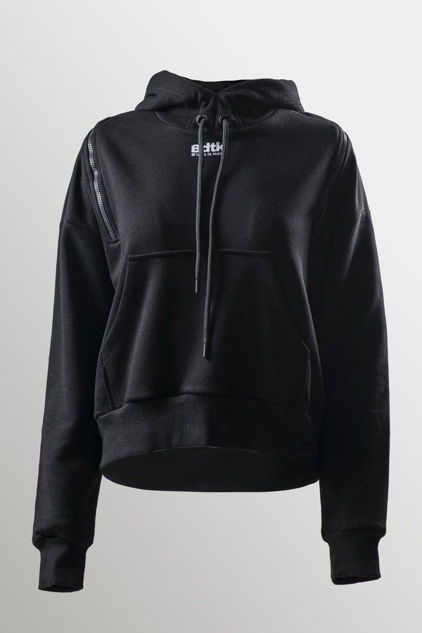 Women's hoodie with zipper `Lessismore`