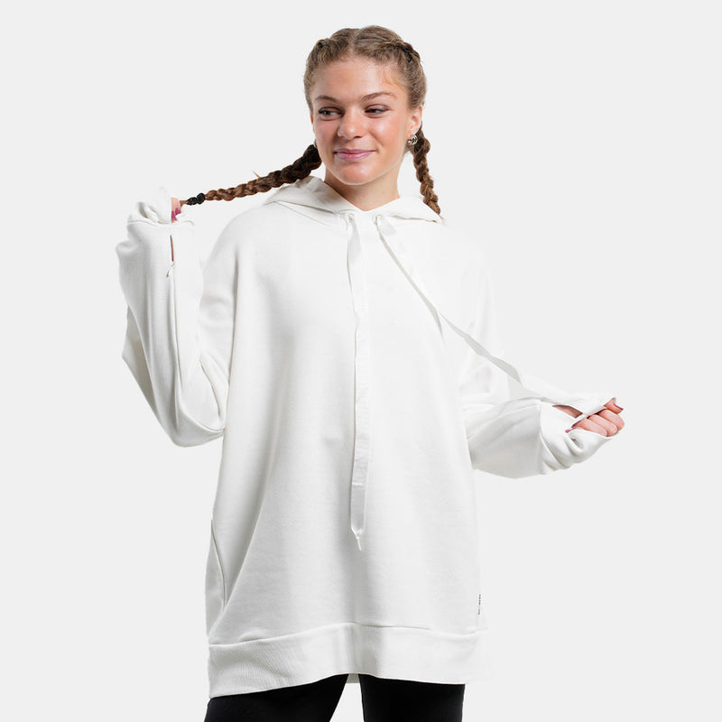 Women's oversized long sleeve hooded shirt