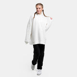 Women's oversized long sleeve hooded shirt