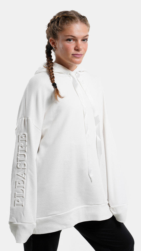 Women's oversized long sleeve hooded shirt