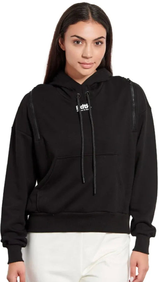 Women's hoodie with zipper `Lessismore`