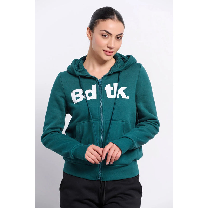 Women's Bdtk hooded zip sweater