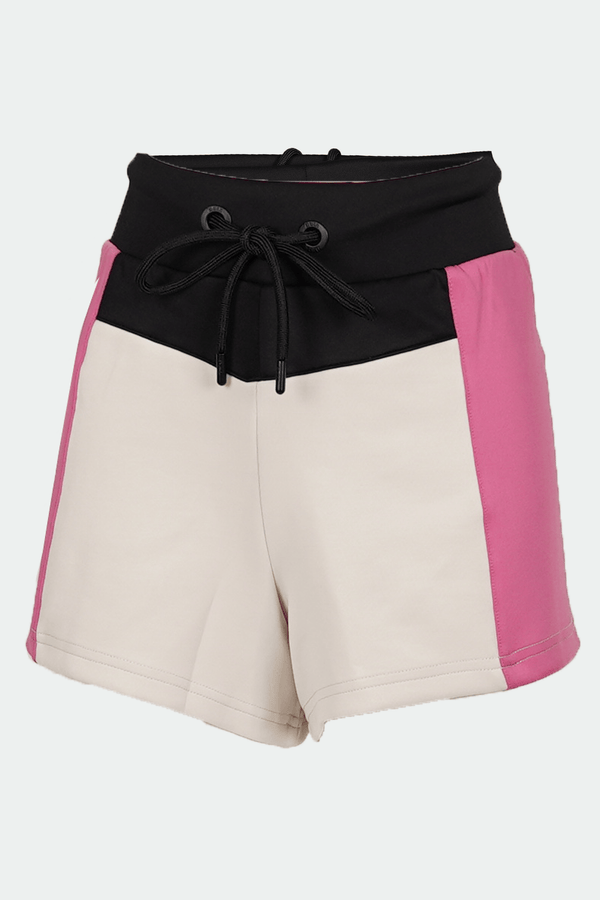 Women’s "BEYONDSPORTS" high-waisted asymmetrical shorts…