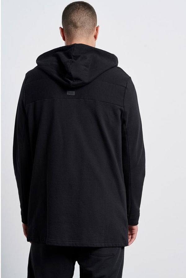 Men Bdtk long-length zip sweater with hood