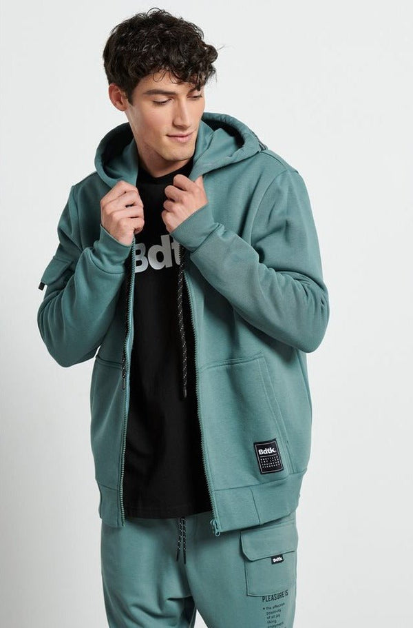 Men’s ‘PLEASURE IS’ hooded zip sweater