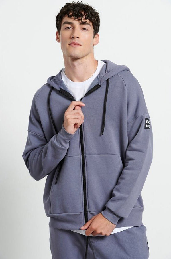 Men’s ‘TOGETHER’ zip sweater with hood