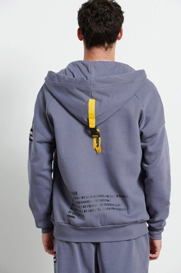 Men’s ‘TOGETHER’ zip sweater with hood