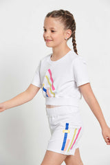 Kid’s "KINESIO" high-waisted shorts for girls