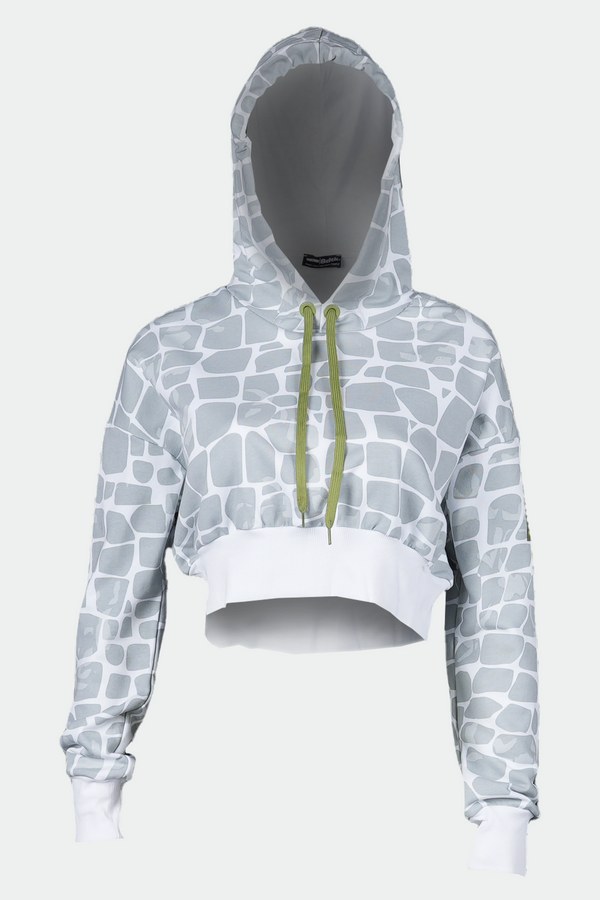 Women's ‘PLEASURE IS’ cropped sweatshirt with hood