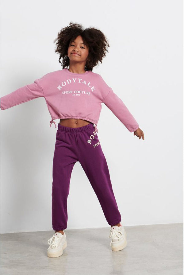 Girls’ set with top and jogger sweatpants